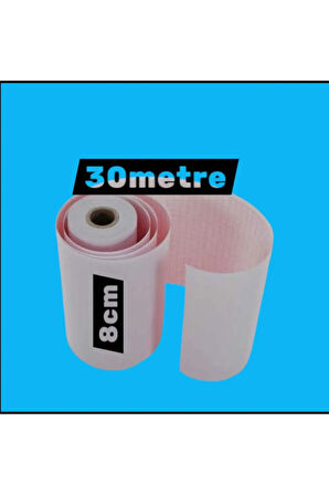 ECG EKG Termal Isıya Duyarlı Kalın Gramajlı ECG EKG Kağıdı 8cm - 30metre 10 Adet Rulo