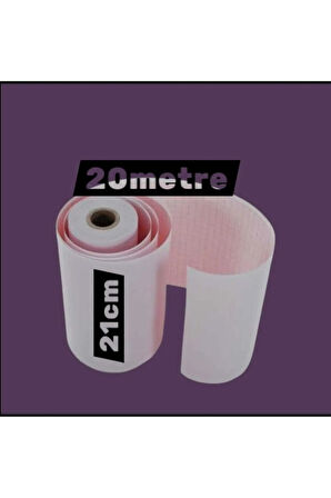 ECG EKG Termal Isıya Duyarlı Kalın Gramajlı ECG EKG Kağıdı 21cm - 20metre 10 Adet Rulo