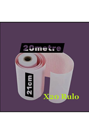 ECG EKG Termal Isıya Duyarlı Kalın Gramajlı ECG EKG Kağıdı 21cm - 20metre 20 Adet Rulo