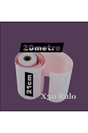 ECG EKG Termal Isıya Duyarlı Kalın Gramajlı ECG EKG Kağıdı 21cm - 20metre 30 Adet Rulo