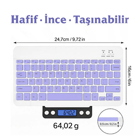  Kablosuz Bluetooth Klavye + Mouse Seti (iOS / Android / Windows Uyumlu) MOR