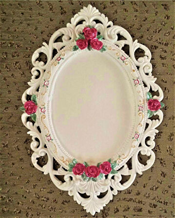 Kapı Süsü Gül Kabartmalı 34 Cm Çerçeve Silikon Kalıp K-019