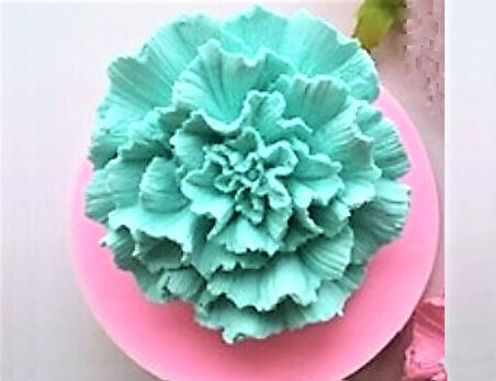 8cm Çiçek Kadife Çiçeği Silikon Kalıp K-024, Kokulu Taş Sabun Alçı Mum Kalıbı
