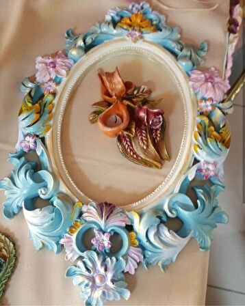Yaprak Çiçek Kabartmalı 28cm Çerçeve Silikon Kalıp K-053