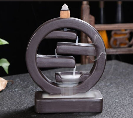 14 CM Geri Akış Zen Şelale Tütsülük Silikon Kalıp K-1026