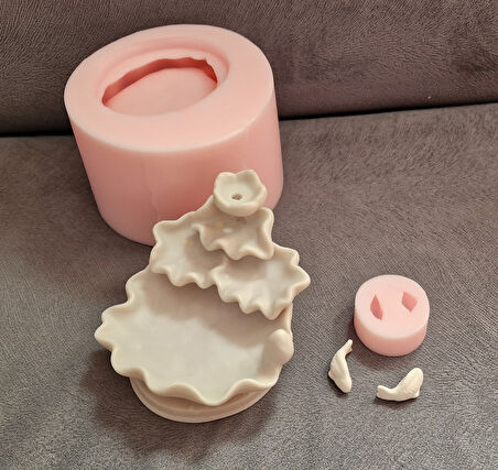 8cm Balıklı Geri Akış Şelale Tütsülük Silikon Kalıp K-1222