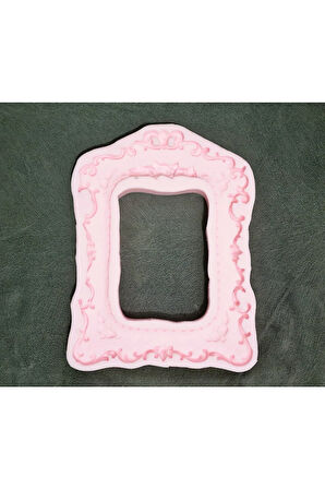 Gül Ve Sarmaşık Kabartmalı 21cm Çerçeve Silikon Kalıp K-1419
