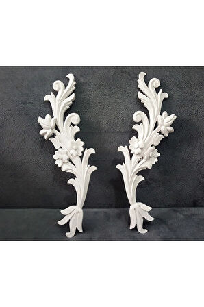 Çift Bordür Simetrik Aplik Dekor 33cm Silikon Kalıp K-274