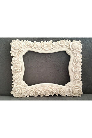 Gül Kabartmalı 28cm Çerçeve Silikon Kalıp K-536