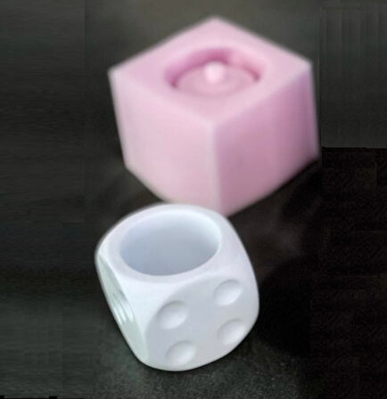 6cm Zar Saksı Silikon Kalıp K-579, Taş Tozu Mum Polyester Reçine Çimento Alçı Kalıbı