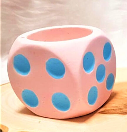6cm Zar Saksı Silikon Kalıp K-579, Taş Tozu Mum Polyester Reçine Çimento Alçı Kalıbı