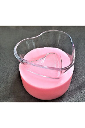 12cm Kalp Saksı Silikon Kalıp K-737, Taş Tozu Epoksi Polyester Alçı Mum Kalıbı
