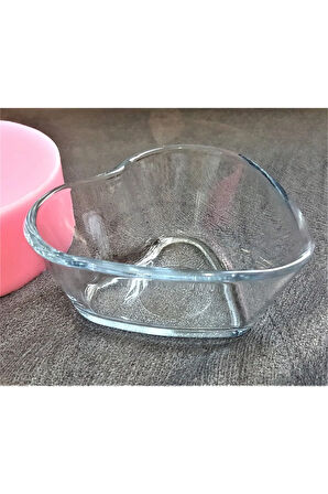 12cm Kalp Saksı Silikon Kalıp K-737, Taş Tozu Epoksi Polyester Alçı Mum Kalıbı