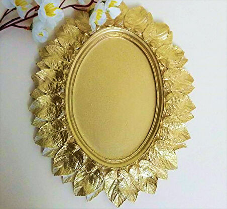 25cm Yaprak Kabartmalı Çerçeve Silikon Kalıp K-806, Kokulu Taş Ve Alçı Ile Kullanılır