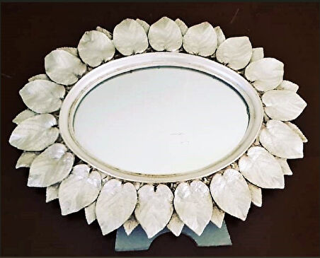 25cm Yaprak Kabartmalı Çerçeve Silikon Kalıp K-806, Kokulu Taş Ve Alçı Ile Kullanılır