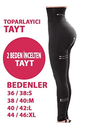 Toparlayıcı Inceltici Tayt  Beli Agraflı Ekstra Yüksek Bel Dalgıç Tayt
