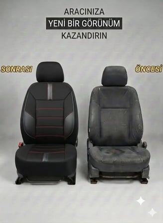 Yıldız Siyah Kırmızı Serisi Opel Astra G Sedan İle Uyumlu Tam Set Oto Koltuk Kılıfı  