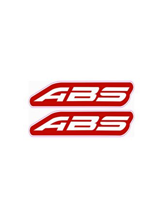 ABS STİCKER 7cm KIRMIZI - ETİKET 2 ADET