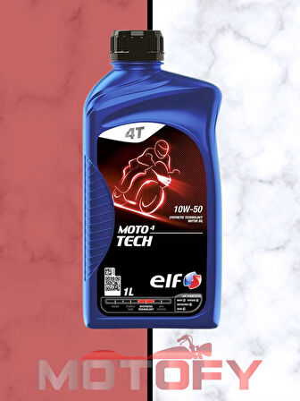 ELF MOTO 4 TECH 10W 50 1L SENTETİK MOTOSİKLET YAĞI - API SN - JASO MA2