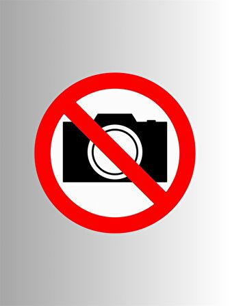FOTOĞRAF YASAK 10x10cm STİCKER ETİKET