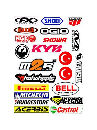 MOTORSİKLET MARKA A4 STİCKER M-2 - ETİKET