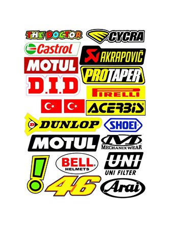 MOTORSİKLET MARKA A4 STİCKER M-5 - ETİKET