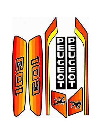PEJO 103 YAZI SETİ DAR DEPO TURUNCU STİCKER - ETİKET