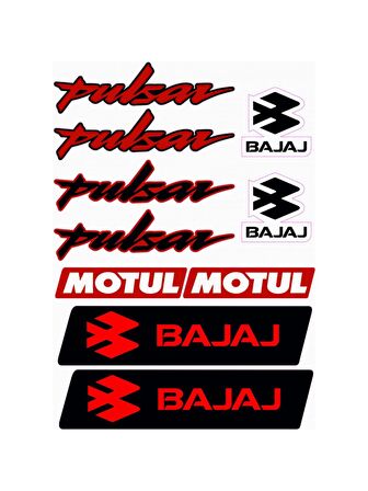 PULSAR A4 STİCKER SETİ KIRMIZI - ETİKET