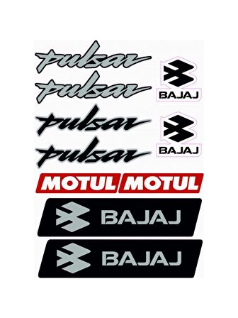 PULSAR A4 STİCKER SETİ GRİ - ETİKET