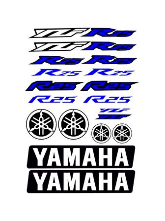 R25 A4 STİCKER SETİ LACİVERT - ETİKET