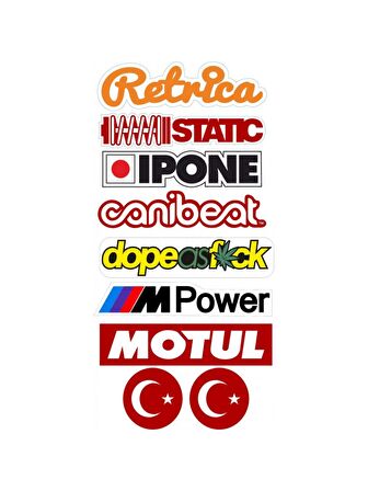 SOSYAL MEDYA ETİKET SETİ M-2 12X26CM STİCKER - ETİKET