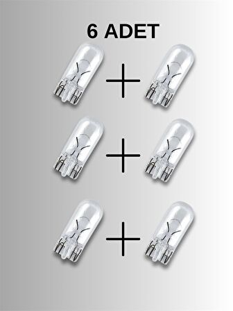 T10 PARK AMPÜLÜ 5W 6 ADET
