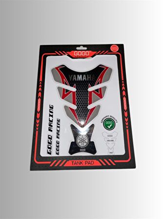 YAMAHA TANK PAD 3D KIRMIZI GRİ SİYAH