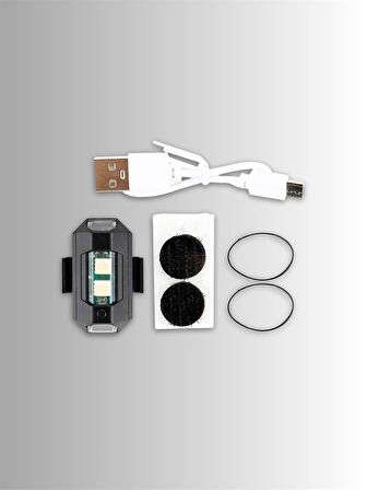 Kablosuz Şarjlı Çakarlı Çok Modlu Mini Drone ve Uçak Kanadı  Led İkaz ve farkındalık sağlar - 7 Renk Lamba Led - Araba Motosiklet Bisiklet