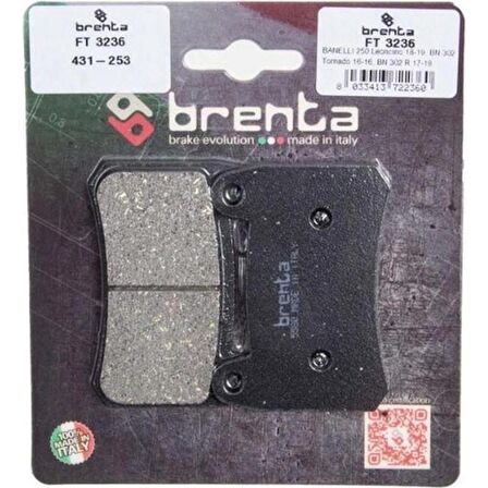 Benelli Tnt 250 Ön Fren Organik 1 Takım Balata  Brenta