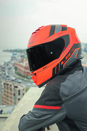 STORM 2 FIST MAT TURUNCU-SİYAH KASK