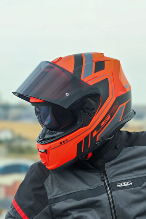STORM 2 FIST MAT TURUNCU-SİYAH KASK