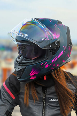 STORM 2 BURST MAT SİYAH-PEMBE KASK