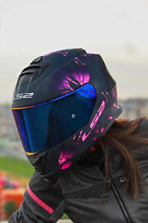 STORM 2 BURST MAT SİYAH-PEMBE KASK