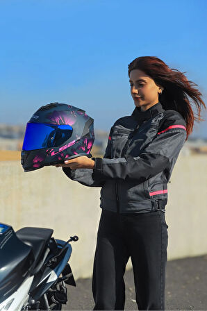 STORM 2 BURST MAT SİYAH-PEMBE KASK