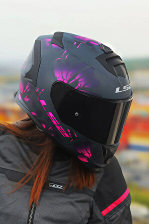 STORM 2 BURST MAT SİYAH-PEMBE KASK