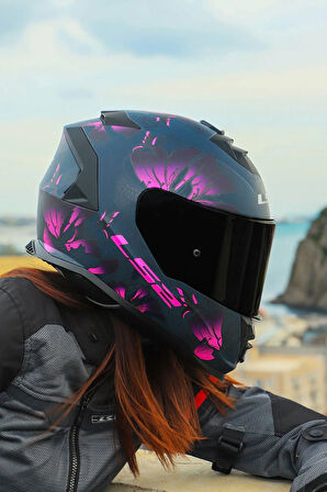 STORM 2 BURST MAT SİYAH-PEMBE KASK