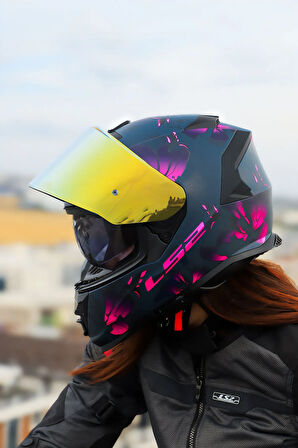 STORM 2 BURST MAT SİYAH-PEMBE KASK
