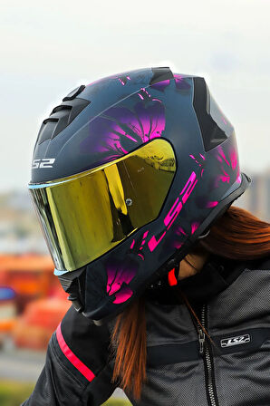 STORM 2 BURST MAT SİYAH-PEMBE KASK