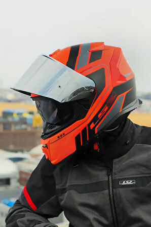 STORM 2 FIST MAT TURUNCU-SİYAH KASK
