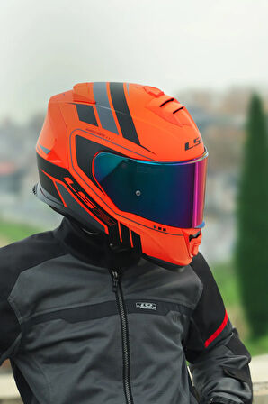STORM 2 FIST MAT TURUNCU-SİYAH KASK