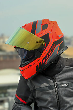 STORM 2 FIST MAT TURUNCU-SİYAH KASK