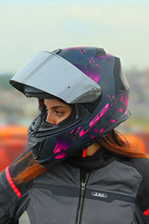 STORM 2 BURST MAT SİYAH-PEMBE KASK
