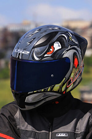 Rapıd 2 Race Spox Gri-kırmızı Kask