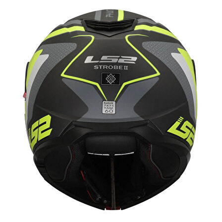 LS2 STROBE 2 PHANTOM MAT TITANIUM-NEON SARI KASK